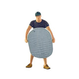 Maxbell 1/64 Beach Filming People Figure Crafts Resin for Scenery Landscape Ornament