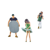 Maxbell 1/64 Beach Filming People Figure Crafts Resin for Scenery Landscape Ornament