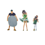 Maxbell 1/64 Beach Filming People Figure Crafts Resin for Scenery Landscape Ornament