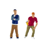 Maxbell 2 Pieces 1:64 Graffiti Boy Desk Decoration DIY Crafts for DIY Scene Ornament