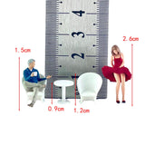 Maxbell 2x 1:64 Dating Boys Girls Model DIY Crafts for Diorama Miniature Scene Decor