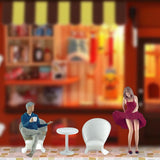 Maxbell 2x 1:64 Dating Boys Girls Model DIY Crafts for Diorama Miniature Scene Decor