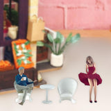 Maxbell 2x 1:64 Dating Boys Girls Model DIY Crafts for Diorama Miniature Scene Decor