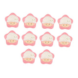Maxbell Crafts Cartoon Stars Dollhouse Decor Fairy Garden Party Favors Glow at Night Pink