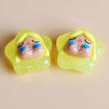 Maxbell 10x Resin Handicraft Star Glow at Night Collectable DIY Crafts Mini Figurine Yellow