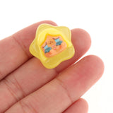 Maxbell 10x Resin Handicraft Star Glow at Night Collectable DIY Crafts Mini Figurine Yellow