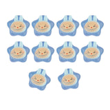 Maxbell 10x Resin Handicraft Star Glow at Night Collectable DIY Crafts Mini Figurine Blue