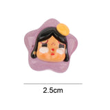 Maxbell 10x Resin Handicraft Star Glow at Night Collectable DIY Crafts Mini Figurine Purple