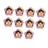 Maxbell 10x Resin Handicraft Star Glow at Night Collectable DIY Crafts Mini Figurine Purple