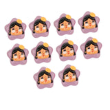 Maxbell 10x Resin Handicraft Star Glow at Night Collectable DIY Crafts Mini Figurine Purple