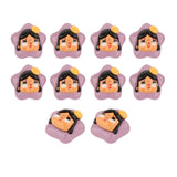 Maxbell 10x Resin Handicraft Star Glow at Night Collectable DIY Crafts Mini Figurine Purple