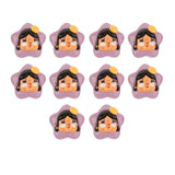 Maxbell 10x Resin Handicraft Star Glow at Night Collectable DIY Crafts Mini Figurine Purple