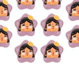 Maxbell 10x Resin Handicraft Star Glow at Night Collectable DIY Crafts Mini Figurine Purple