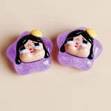 Maxbell 10x Resin Handicraft Star Glow at Night Collectable DIY Crafts Mini Figurine Purple