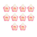 Maxbell 10Pcs Resin Stars Micro Landscape Jewelry Making Birthday Gift Glow at Night Pink