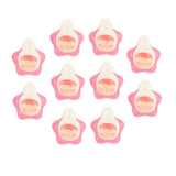 Maxbell 10Pcs Resin Stars Micro Landscape Jewelry Making Birthday Gift Glow at Night Pink