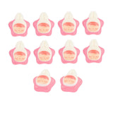 Maxbell 10Pcs Resin Stars Micro Landscape Jewelry Making Birthday Gift Glow at Night Pink