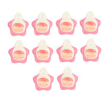 Maxbell 10Pcs Resin Stars Micro Landscape Jewelry Making Birthday Gift Glow at Night Pink