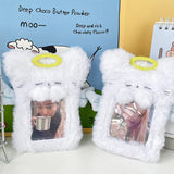 Maxbell Plush Photocard Holder Keychain for Driver Licenses Baseball Cards Bus Cards