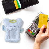 Maxbell Plush Photocard Holder Keychain for Driver Licenses Baseball Cards Bus Cards