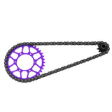 Maxbell 1/4 RC Motorcycle Chain Attachment Parts Sturdy 36T Rear Gear for Motorcycle purple