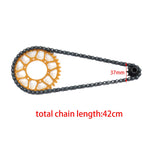 Maxbell 1/4 RC Motorcycle Chain Attachment Parts Sturdy 36T Rear Gear for Motorcycle orange