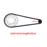 Maxbell 1/4 RC Motorcycle Chain Attachment Parts Sturdy 36T Rear Gear for Motorcycle argent