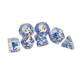Maxbell 7 Pieces Dice Set D20 D12 D10 D8 D6 D4 Resin Polyhedral Dices for Table Game