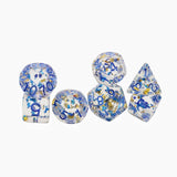 Maxbell 7 Pieces Dice Set D20 D12 D10 D8 D6 D4 Resin Polyhedral Dices for Table Game
