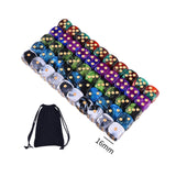 Maxbell 50Pcs Acrylic Dice Set Crafts 16mm for Party Favors Table Games Role Playing