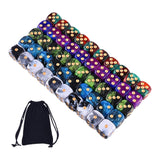 Maxbell 50Pcs Acrylic Dice Set Crafts 16mm for Party Favors Table Games Role Playing