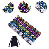 Maxbell 50Pcs Acrylic Dice Set Crafts 16mm for Party Favors Table Games Role Playing