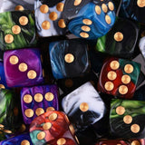 Maxbell 50Pcs Acrylic Dice Set Crafts 16mm for Party Favors Table Games Role Playing
