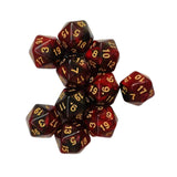 Maxbell 10Pcs Polyhedral Dices D20 Gaming Dices for KTV Role Playing Game Board Game Red