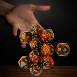 Maxbell 10Pcs Polyhedral Dices D20 Gaming Dices for KTV Role Playing Game Board Game Gold