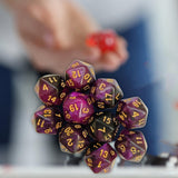 Maxbell 10Pcs Polyhedral Dices D20 Gaming Dices for KTV Role Playing Game Board Game Purple