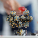 Maxbell 10Pcs Polyhedral Dices D20 Gaming Dices for KTV Role Playing Game Board Game Black