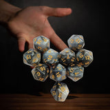 Maxbell 10Pcs Polyhedral Dices D20 Gaming Dices for KTV Role Playing Game Board Game Black