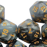 Maxbell 10Pcs Polyhedral Dices D20 Gaming Dices for KTV Role Playing Game Board Game Black