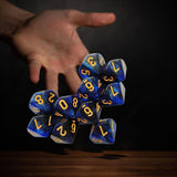 Maxbell 10 Pieces Dice Set D10 Entertainment Toys Party Table Game for Bar Card Game Blue