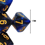 Maxbell 10 Pieces Dice Set D10 Entertainment Toys Party Table Game for Bar Card Game Blue