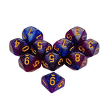 Maxbell 10 Pieces Dice Set D10 Entertainment Toys Party Table Game for Bar Card Game Blue Purple