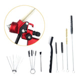 Maxbell 17x Airbrush Cleaning Kits Wash Tool Stainless Steel Brush Set for Nozzle