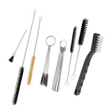 Maxbell 17x Airbrush Cleaning Kits Wash Tool Stainless Steel Brush Set for Nozzle