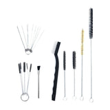 Maxbell 17x Airbrush Cleaning Kits Wash Tool Stainless Steel Brush Set for Nozzle
