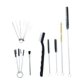Maxbell 17x Airbrush Cleaning Kits Wash Tool Stainless Steel Brush Set for Nozzle