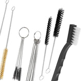 Maxbell 17x Airbrush Cleaning Kits Wash Tool Stainless Steel Brush Set for Nozzle
