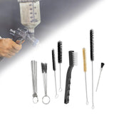 Maxbell 17x Airbrush Cleaning Kits Wash Tool Stainless Steel Brush Set for Nozzle