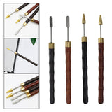 Maxbell Edge Dye Pen Professional Portable DIY Leather Edge Pen Painting Accessories Black Silver