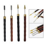 Maxbell Edge Dye Pen Professional Portable DIY Leather Edge Pen Painting Accessories Black Silver